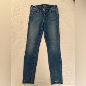 MOTHER Looker Ankle Fray jeans, size 28.